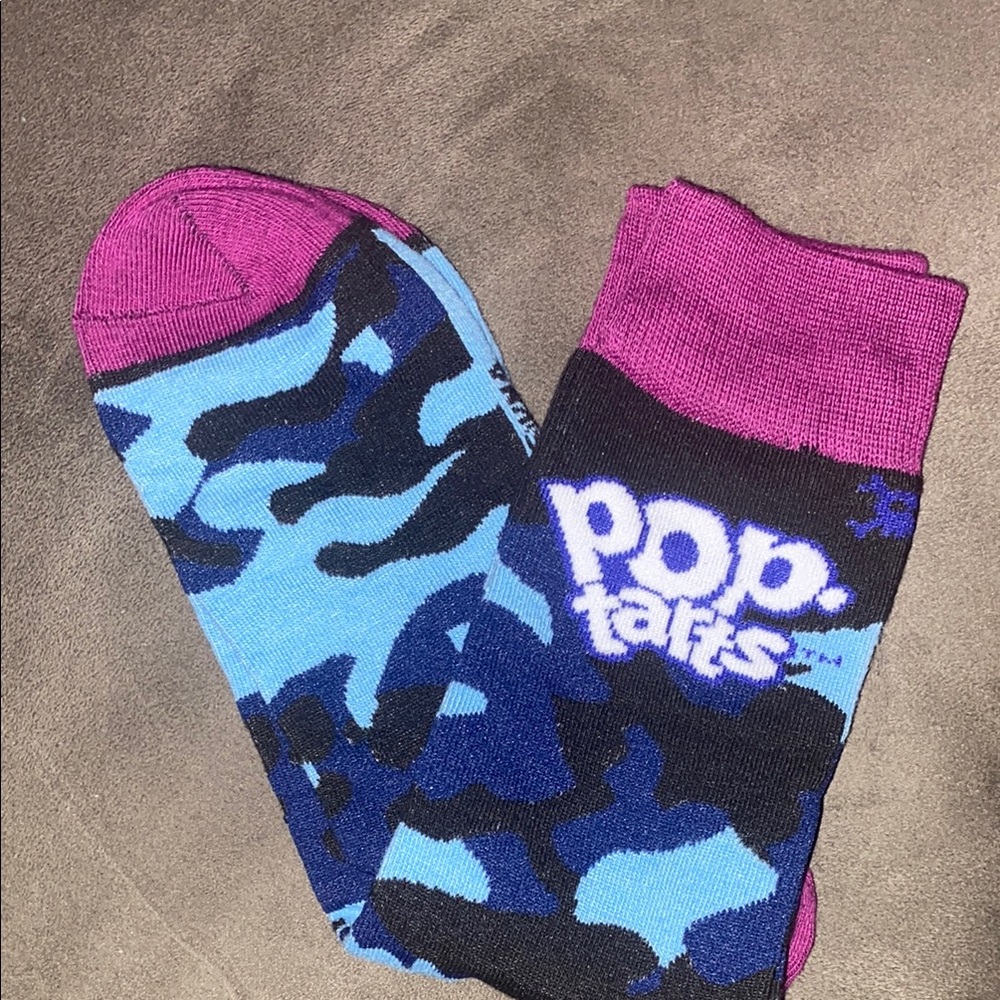 Bundle 3/$18 Pop Tarts Blue and Purple Socks NWOT